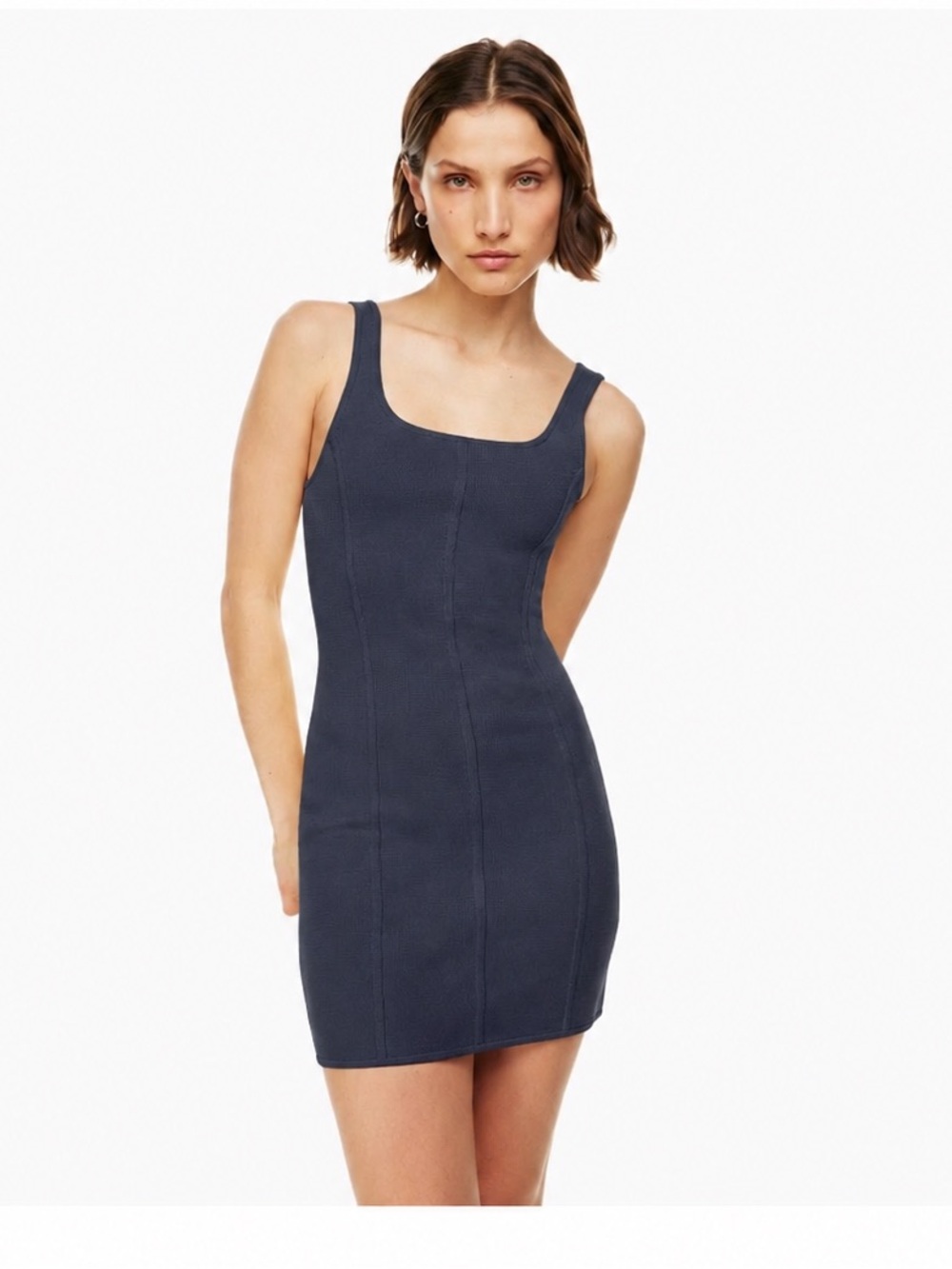 Babaton sculpted knit bustier dress